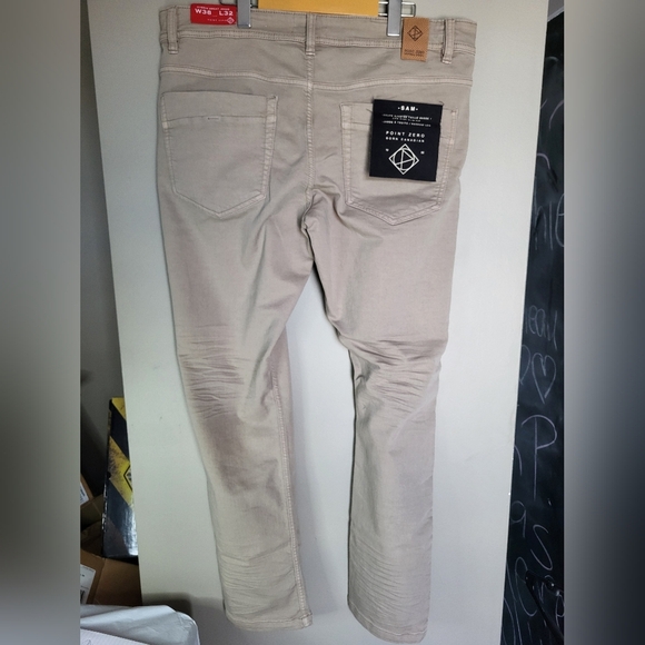 NEW- Point Zero Men Sam Hybrid Sweat Jeans , Size 38 X 32 - Picture 3 of 6